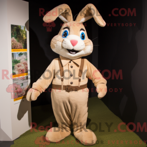 Mascot character of a Beige...