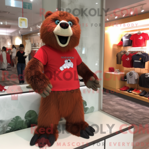 Personaje mascota de un oso...
