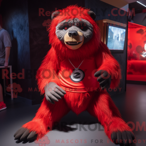 Personaje mascota de un oso...
