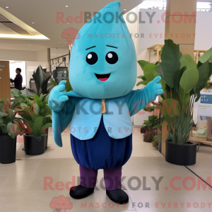 Mascot character of a Cyan...