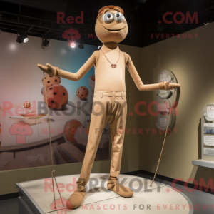 Mascot character of a Tan...