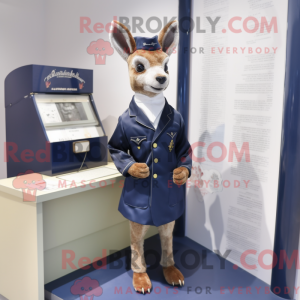 Mascot character of a Navy...