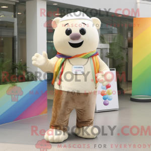 Mascot character of a Beige...