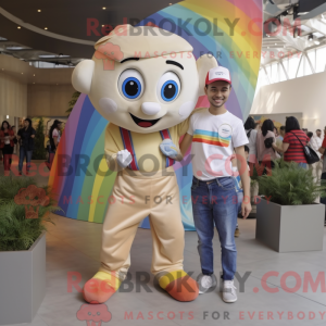 Mascot character of a Beige...