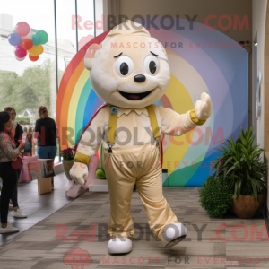 Mascot character of a Beige...