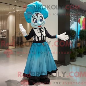 Mascot character of a Cyan...