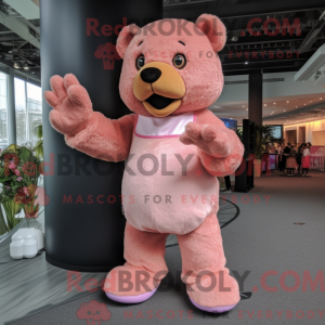 Mascot character of a Pink...
