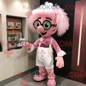 Maskotkarakter av en Pink...