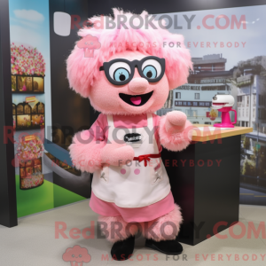Mascot character of a Pink...