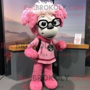 Mascot character of a Pink...