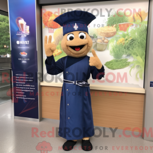Mascot character of a Navy...