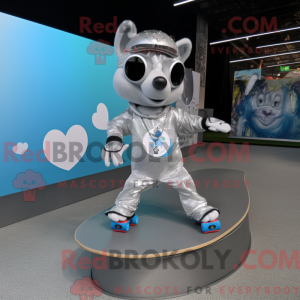 Maskottchen eines silbernen...