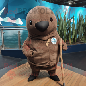 Brown Narwhal mascotte...