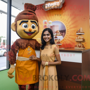Mascot character of a Brown...