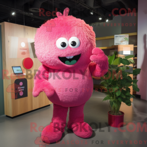 Mascot character of a Pink...