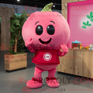 Mascot character of a Pink...
