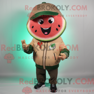 Mascot character of a Tan...