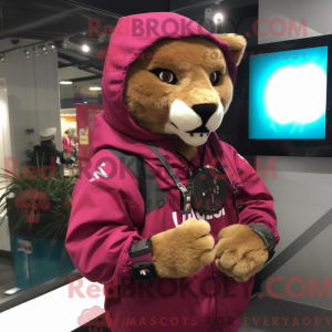 Máscara de cor magenta com...