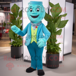 Turkis bønnestilk maskot...