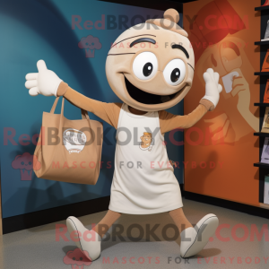 Mascot character of a Tan...