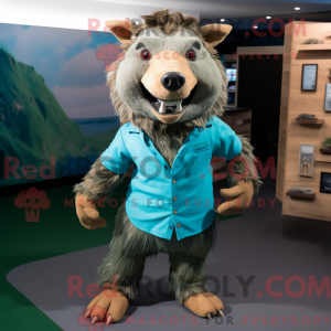 Mascot character of a Teal...