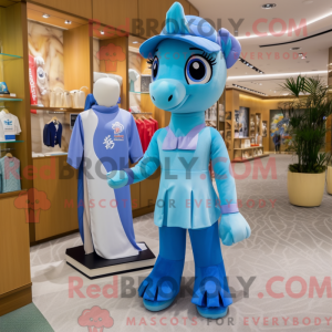 Mascot character of a Blue...