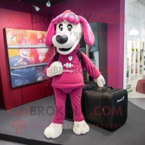 Magenta Dog mascotte...