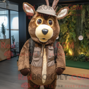 Mascot character of a Brown...