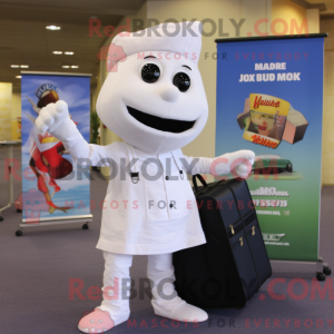 Maskot karakter af en hvid...