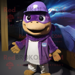 Purple Cod maskot maskot...