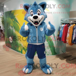 Mascot character of a Blue...