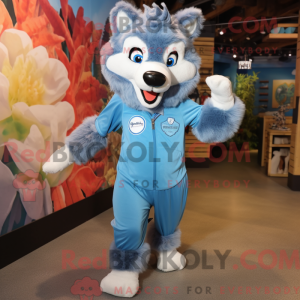 Mascot character of a Blue...