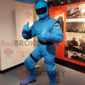 Mascot character of a Blue...