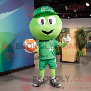 Mascot character of a Green...