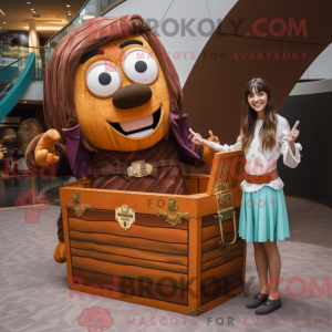 Mascot character of a Brown...