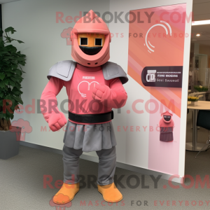 Maskotfigur af en fersken...