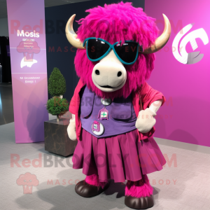 Magenta Bison mascotte...