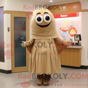 Mascot character of a Tan...