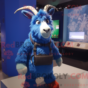 Maskottchen einer blauen...