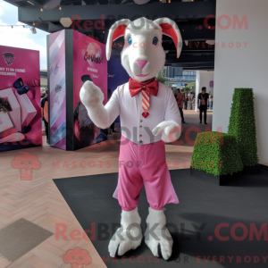 Mascot character of a Pink...