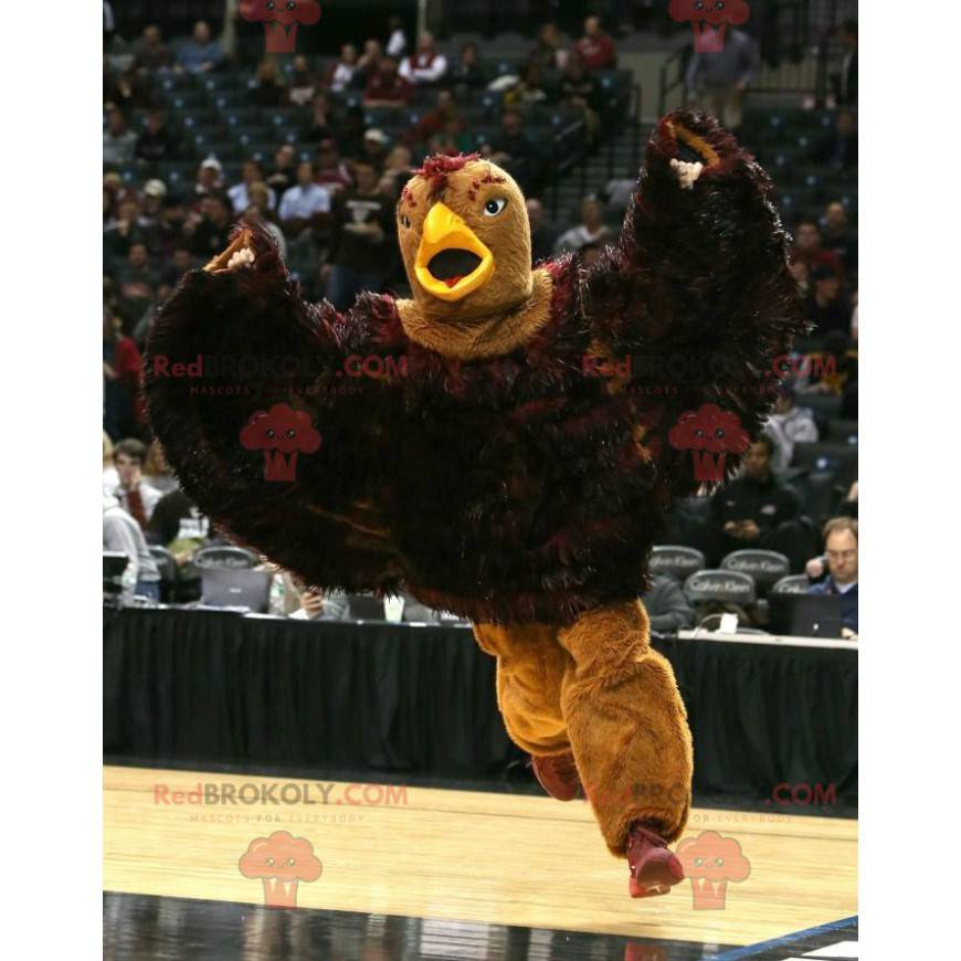 Grande mascote pássaro águia marrom - Redbrokoly.com