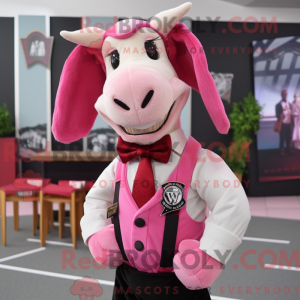 Maskottchen einer rosa...