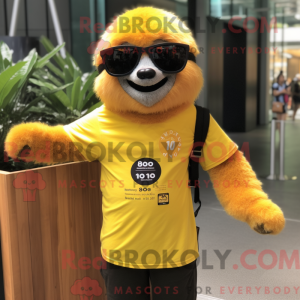Maskottchen eines gelben...