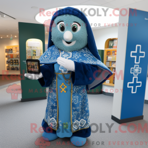 Mascot character of a Blue...