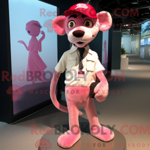 Maskottchenfigur eines Pink...