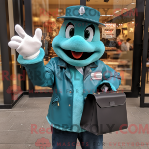 Mascot character of a Teal...