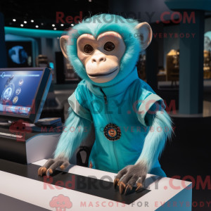 Mascot character of a Cyan...