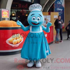 Mascot character of a Cyan...