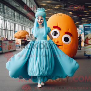 Mascot character of a Cyan...