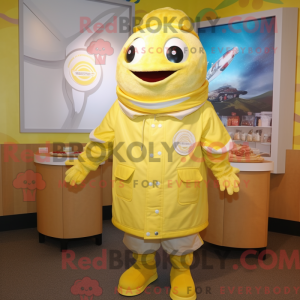 Maskotkarakter z rybami i...